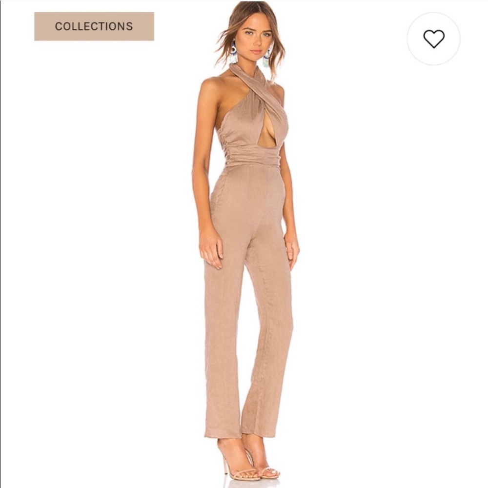 LPA Linen Halter Jumpsuit